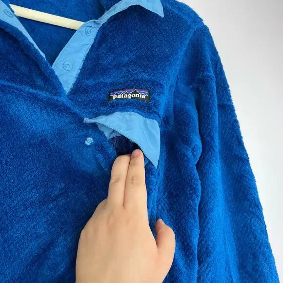 Patagonia Polartec 1/4 snap-T blue outdoor pullover sweater women's size XS - Picture 3 of 16